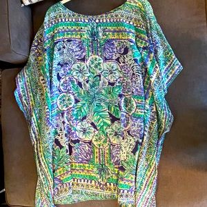 Lilly Pulitzer printed silk coverup